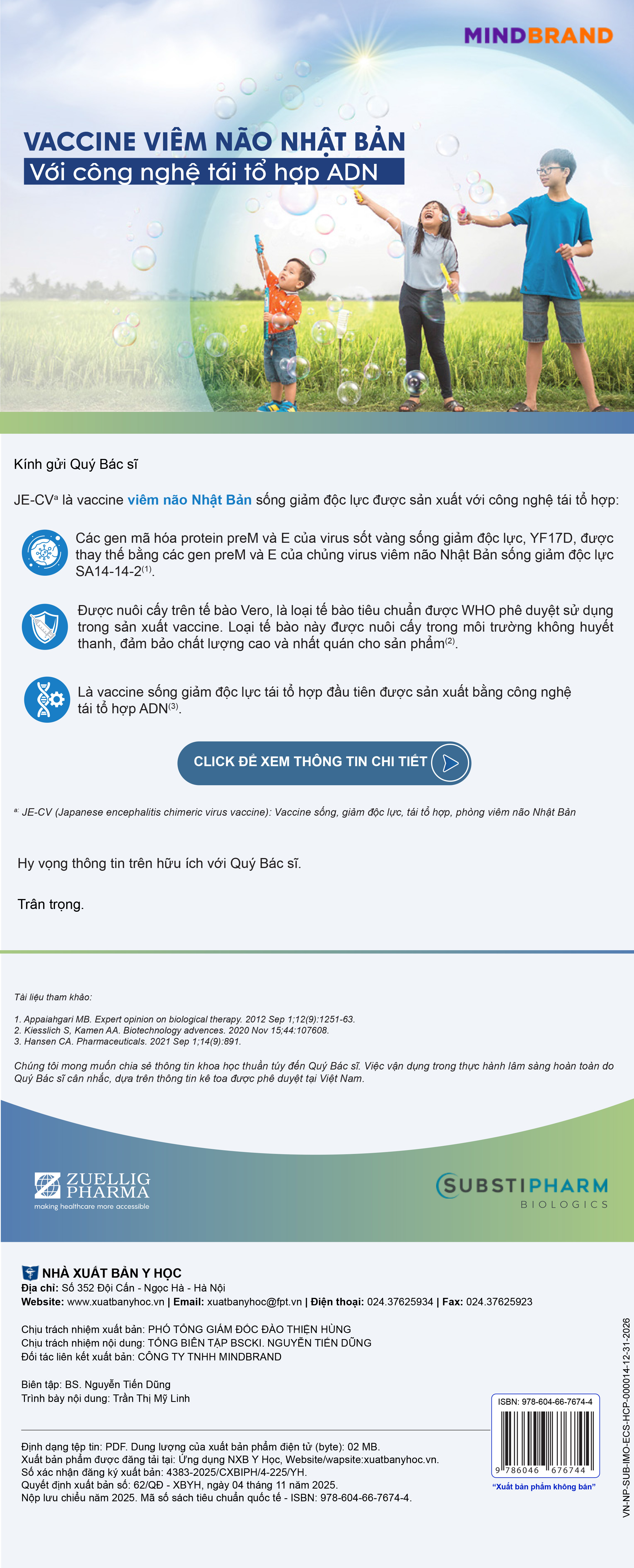 Vaccine viêm não Nhật Bản với công nghệ tái tổ hợp ADN