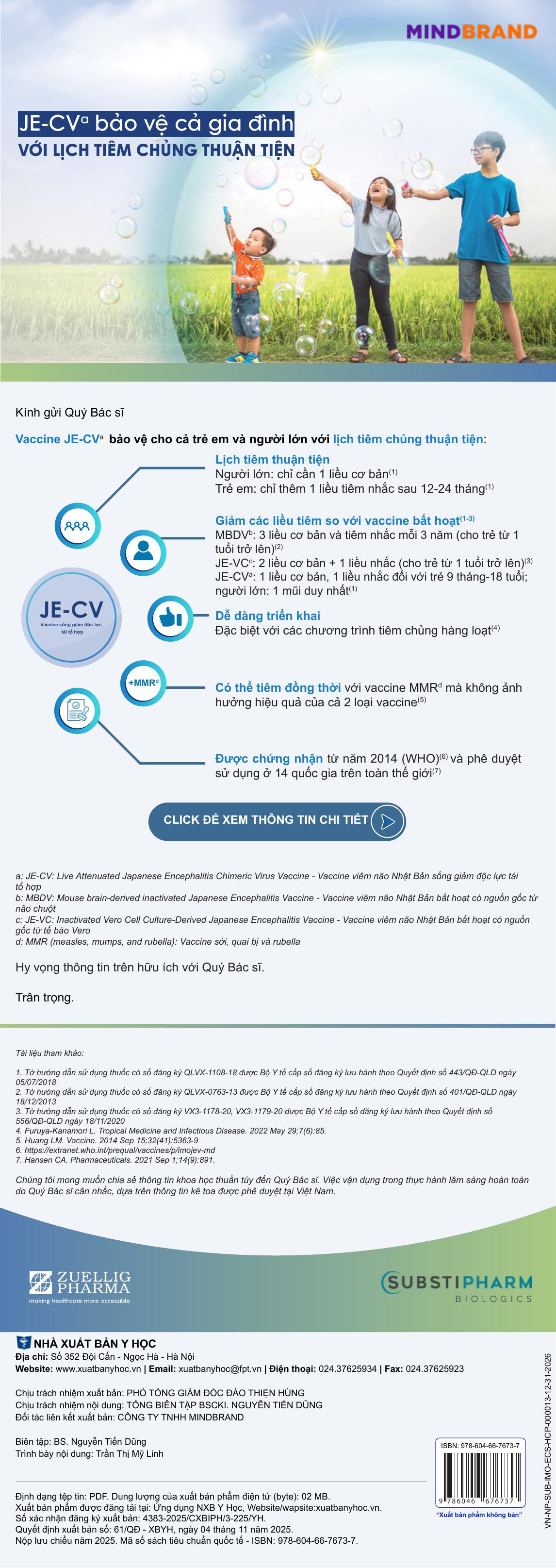 JE-CVa bảo vệ cả gia đình với lịch tiêm chủng thuận tiện