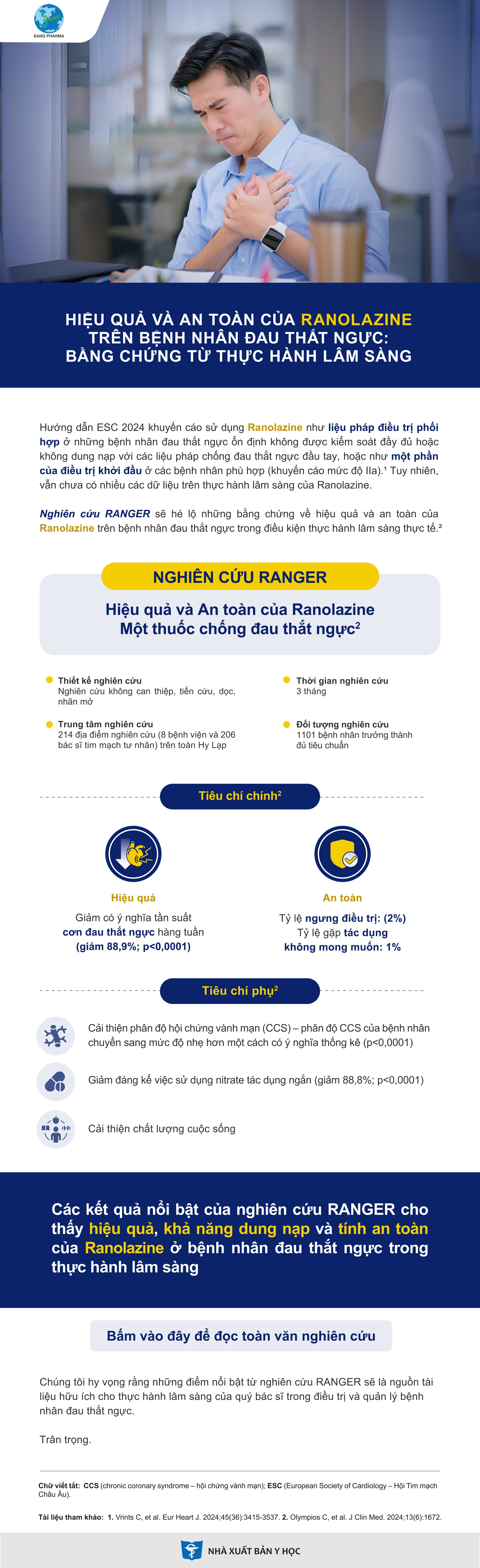 Hiệu quả và an toàn của Ranolazine trên bệnh nhân đau thắt ngực: Bằng chứng từ thực hành lâm sàng