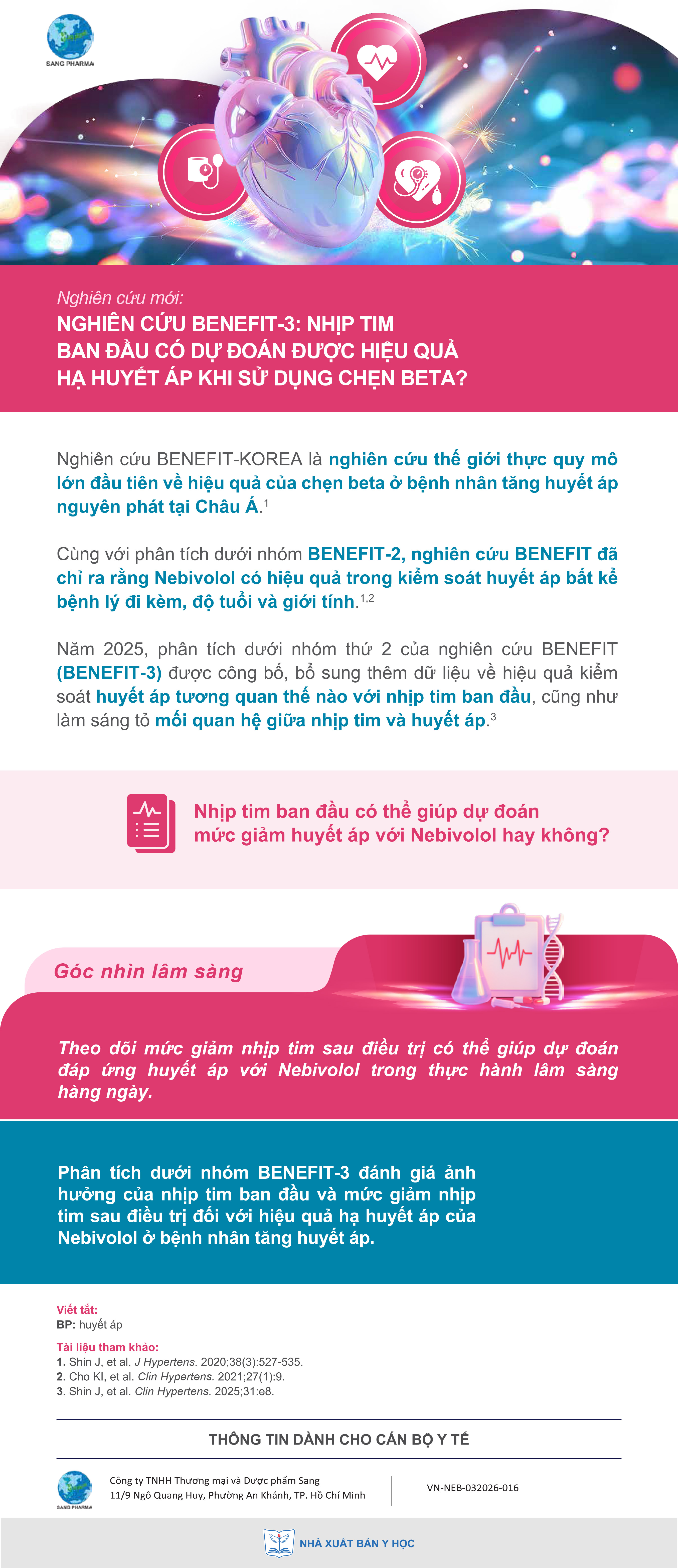 Nghiên cứu mới: Nghiên cứu Benefit-3: Nhịp tim ban đầu có dự đoán được hiệu quả hạ huyết áp khi sử dụng chẹn beta?