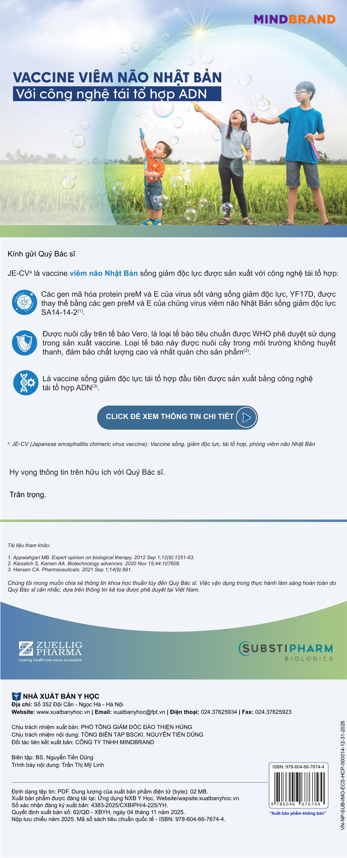Vaccine viêm não Nhật Bản với công nghệ tái tổ hợp AND