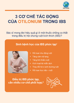 3 cơ chế tác động của Otilonium trong IBS